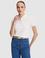 Beyaz Slim Fit Pamuklu Polo Yaka Basic Tişört