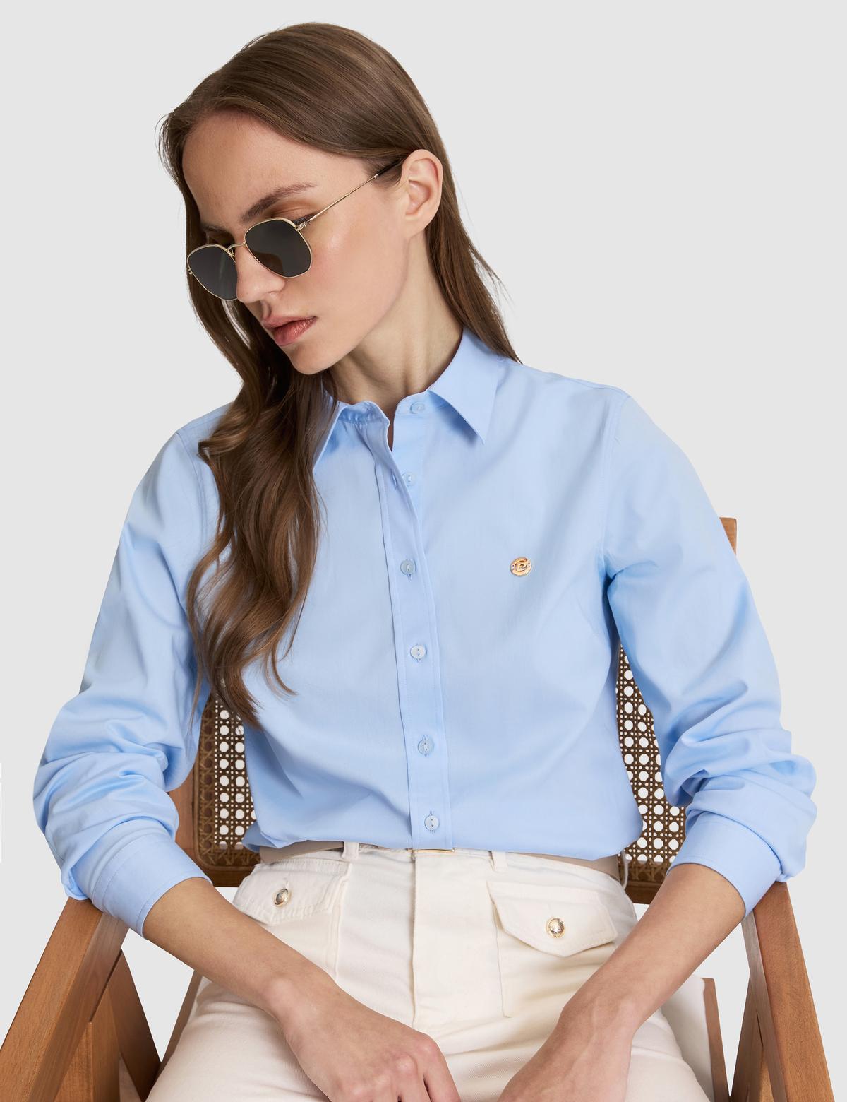 Açık Mavi Slim Fit Uzun Kollu Gömlek