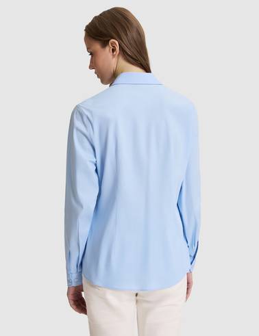 Açık Mavi Slim Fit Pamuklu Basic Gömlek