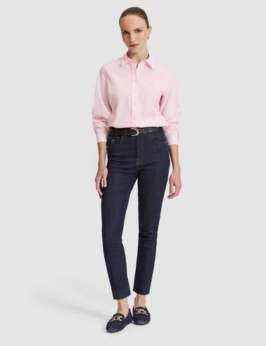 Pembe Slim Fit Pamuklu Basic Gömlek