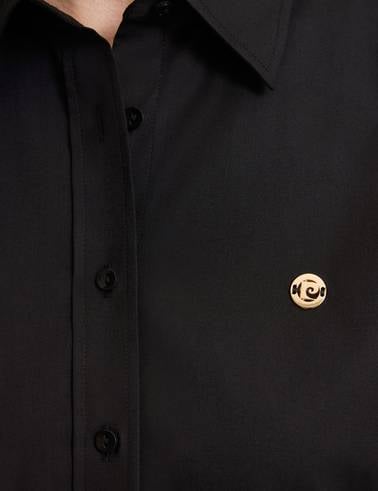 Siyah Slim Fit Pamuklu Basic Gömlek