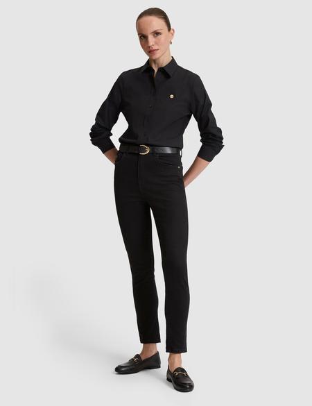 Siyah Slim Fit Uzun Kollu Gömlek - 50328627030