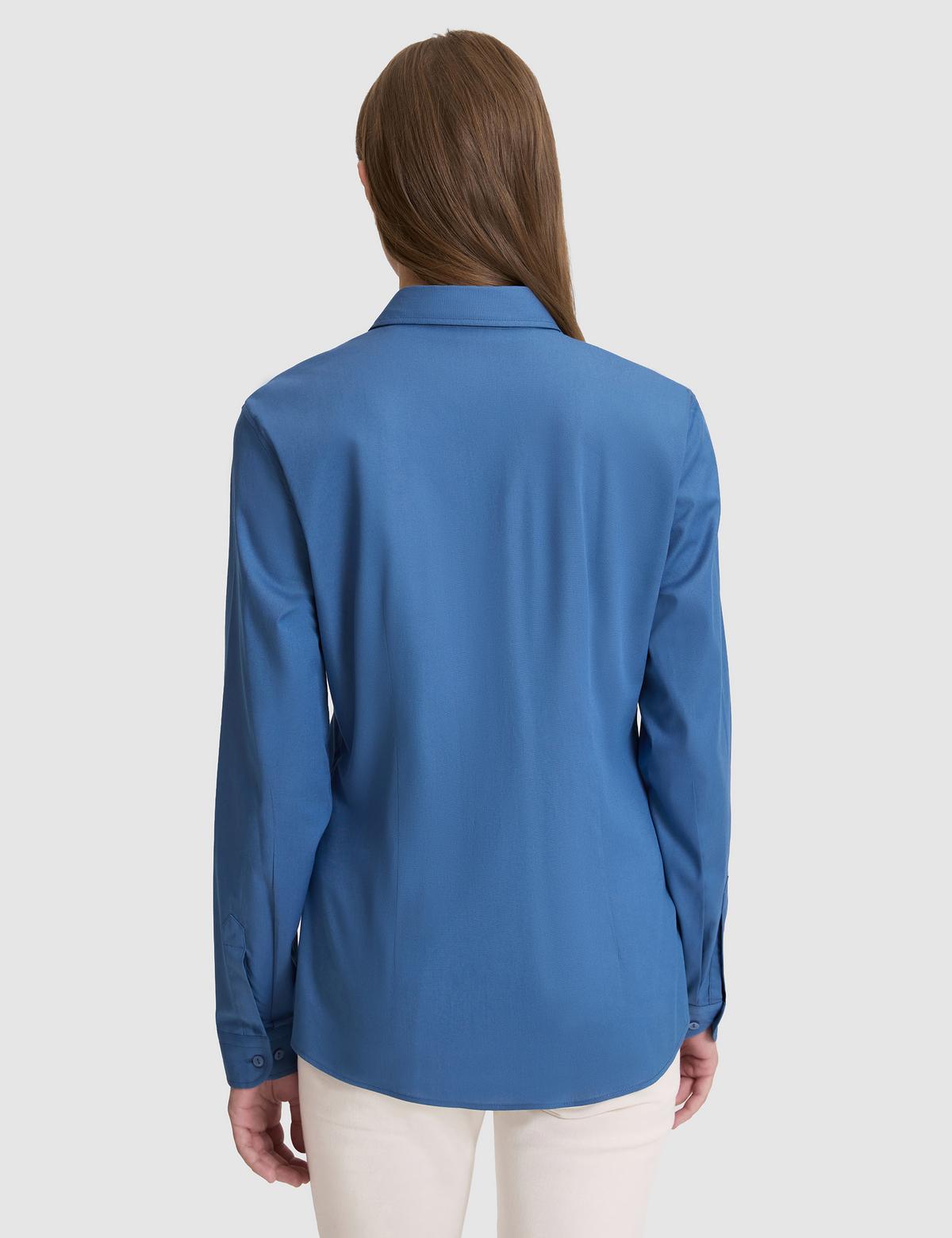 Açık İndigo Slim Fit Uzun Kollu Gömlek - 50328627034