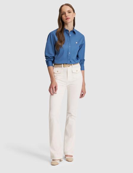 Açık İndigo Slim Fit Uzun Kollu Gömlek - 50328627034