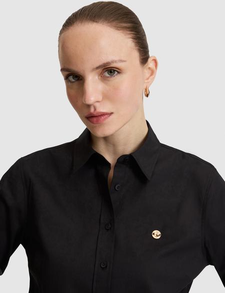Siyah Slim Fit Uzun Kollu Gömlek - 50328627030