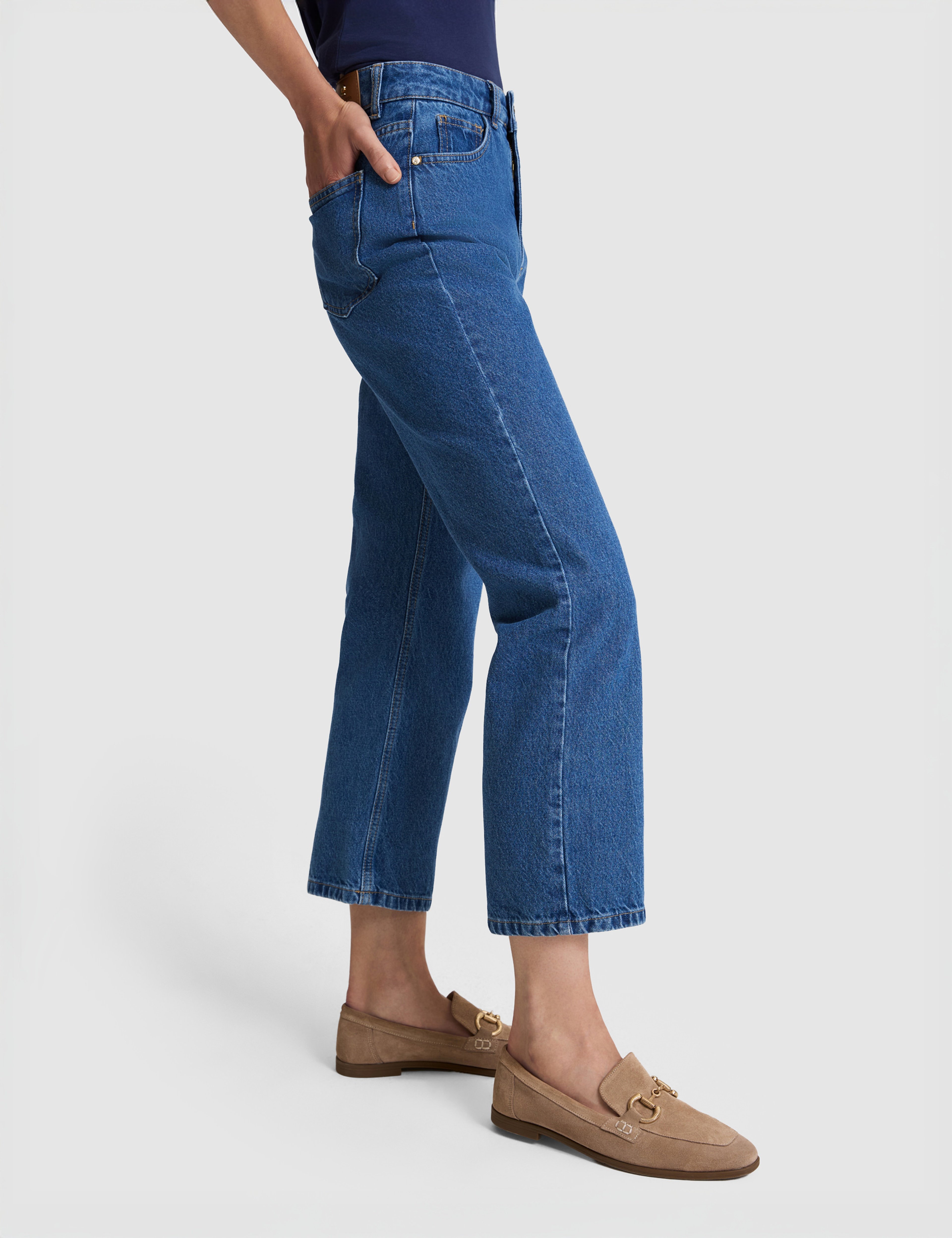 Açık Mavi Straight Fit Jean Pantolon - Image 2