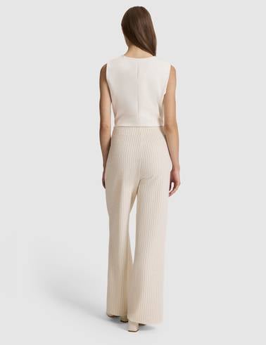Ekru Flare Fit Eşofman Altı