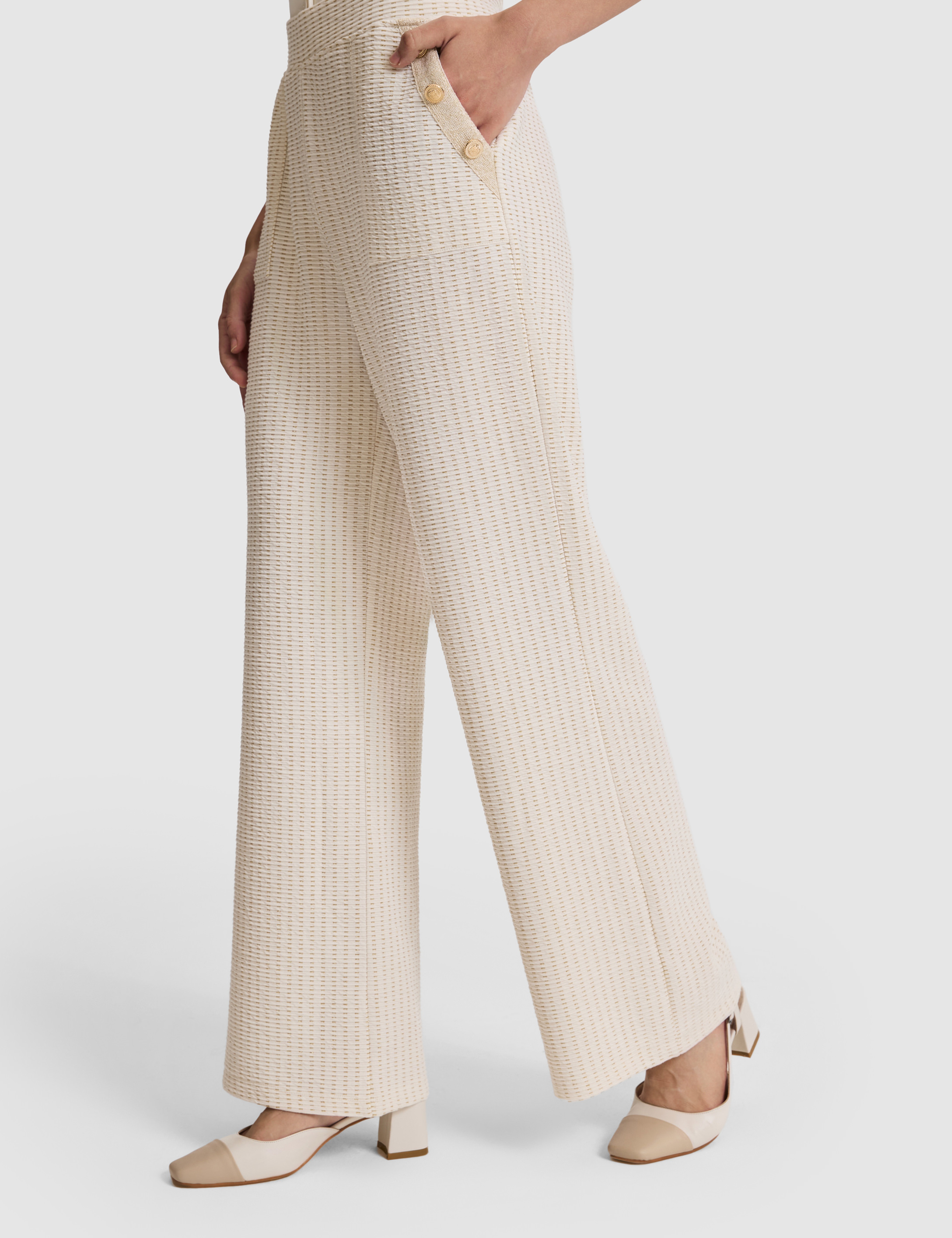 Ekru Flare Fit Eşofman Altı - Image 2