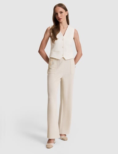 Ekru Flare Fit Eşofman Altı