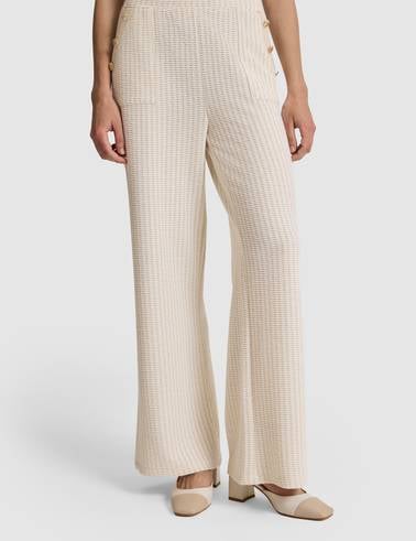 Ekru Flare Fit Eşofman Altı