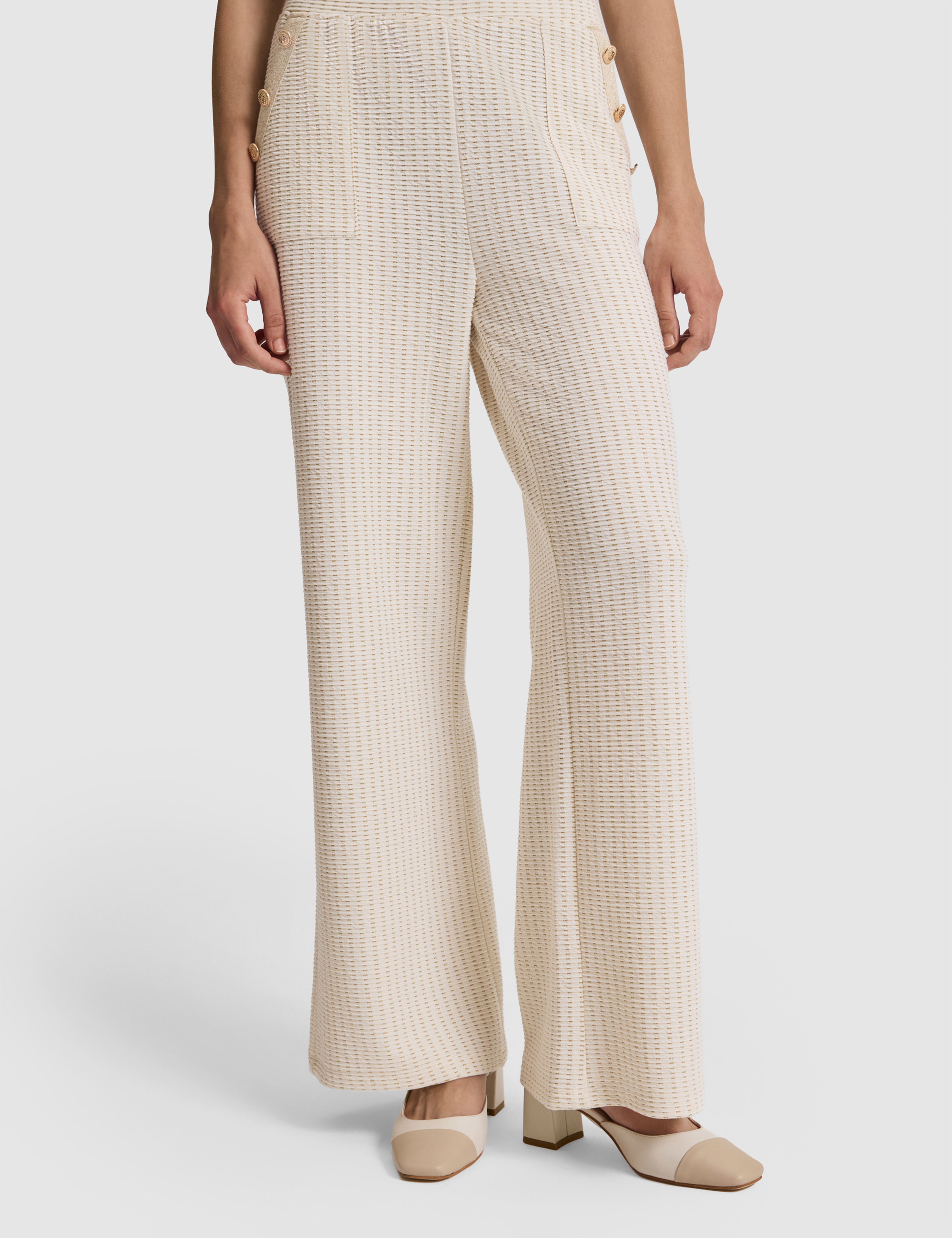 Ekru Flare Fit Eşofman Altı - Image 4