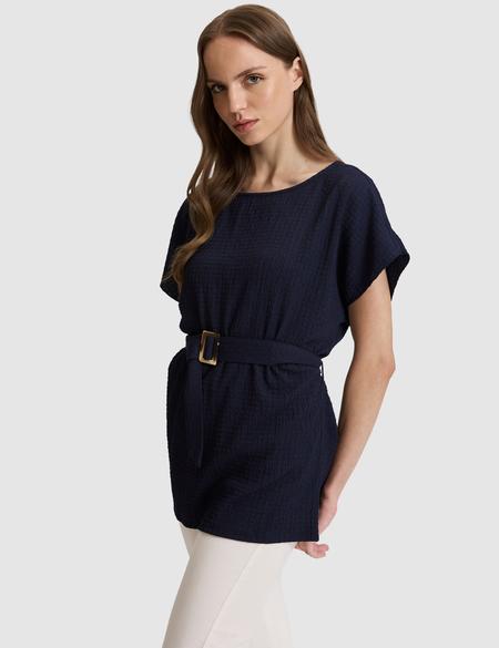 Lacivert Comfort Fit Örme Bluz - 50319881009