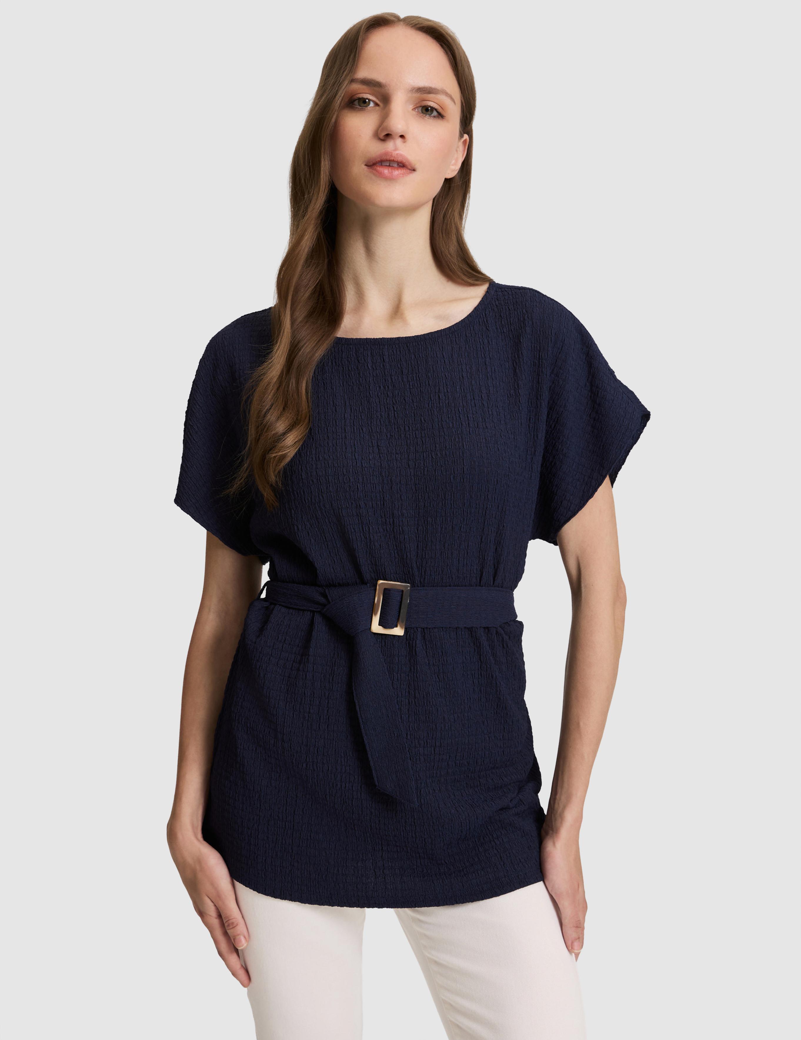 Lacivert Comfort Fit Örme Bluz