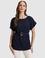 Lacivert Comfort Fit Örme Bluz