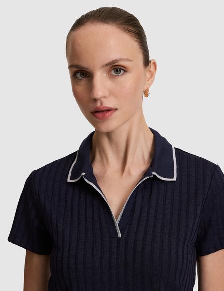 Lacivert Slim Fit Basic Tişört - 50320697071