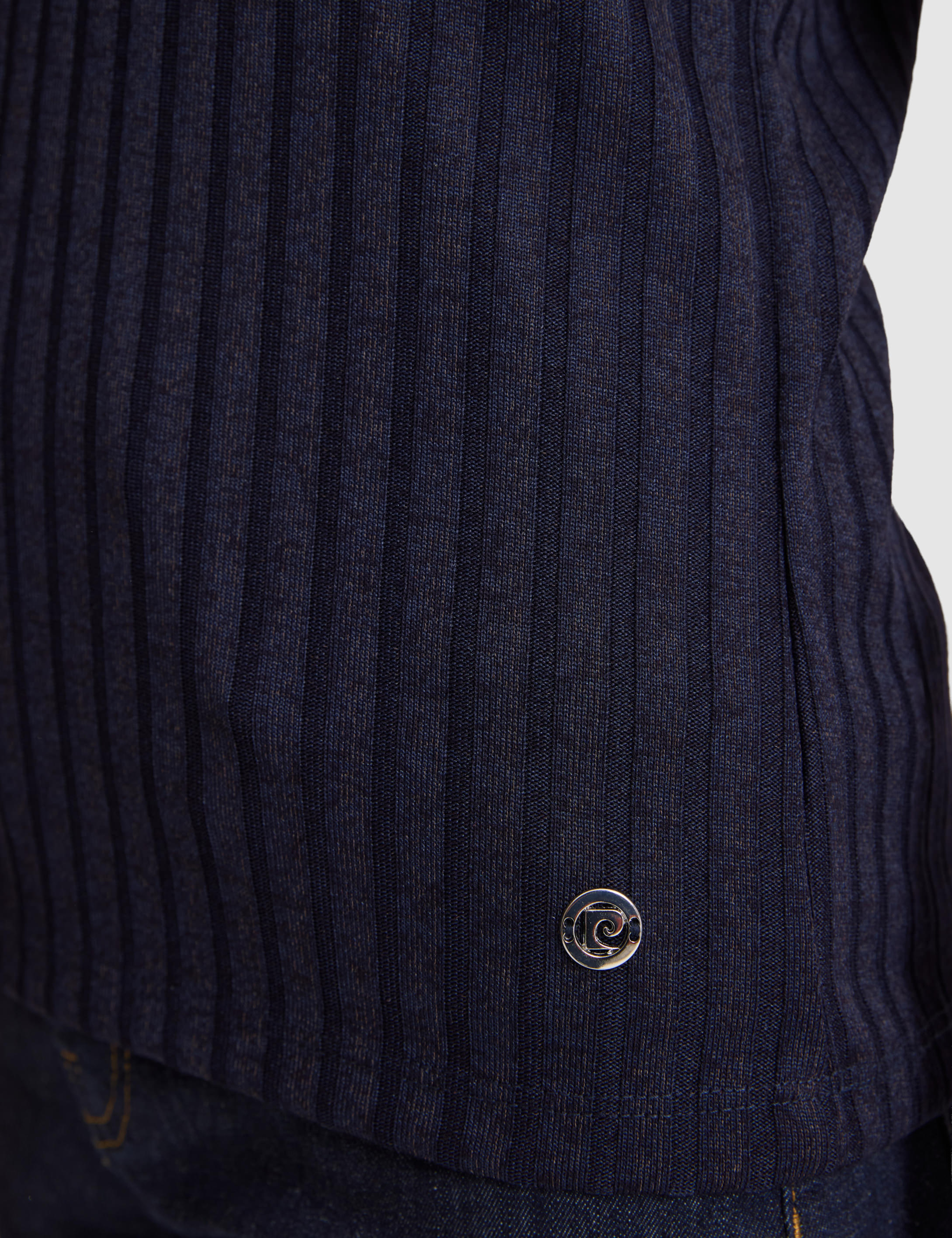 Lacivert Slim Fit Polo Yaka Basic Tişört - Image 6