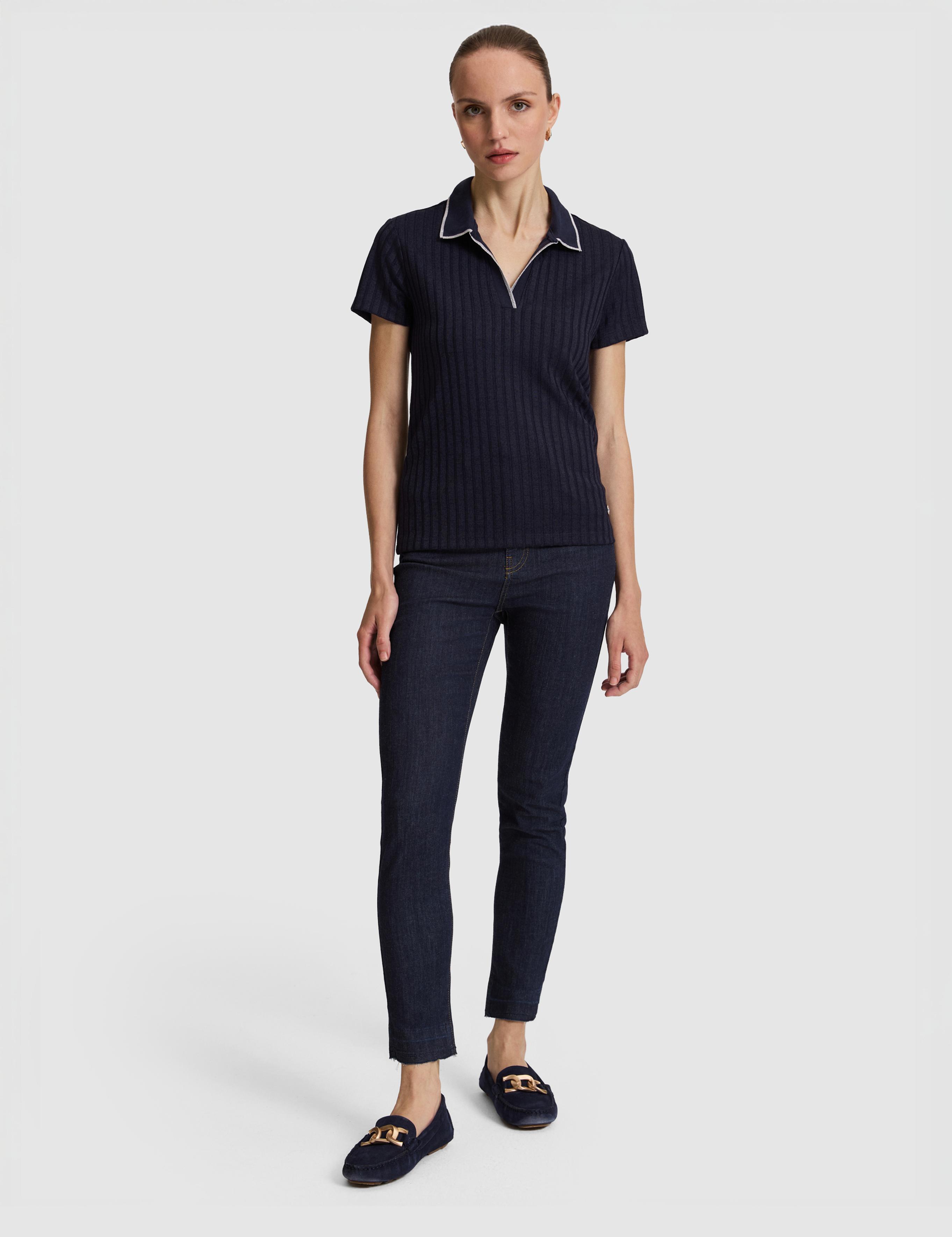 Lacivert Slim Fit Basic Tişört
