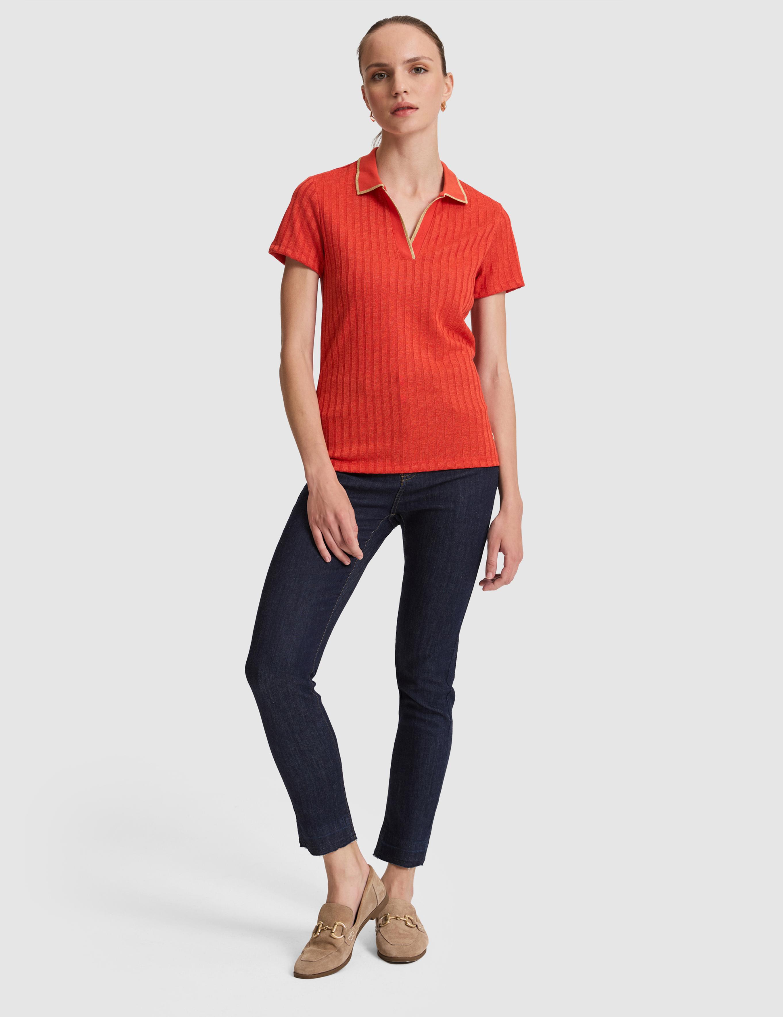 Kırmızı Slim Fit Basic Tişört