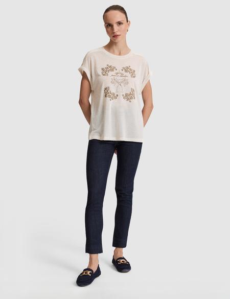 Bej Comfort Fit Tişört - 50319839006