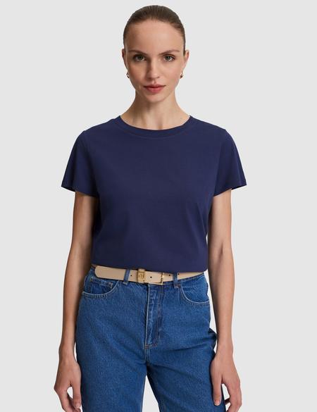 Lacivert Regular Fit Basic Tişört - 50325474008