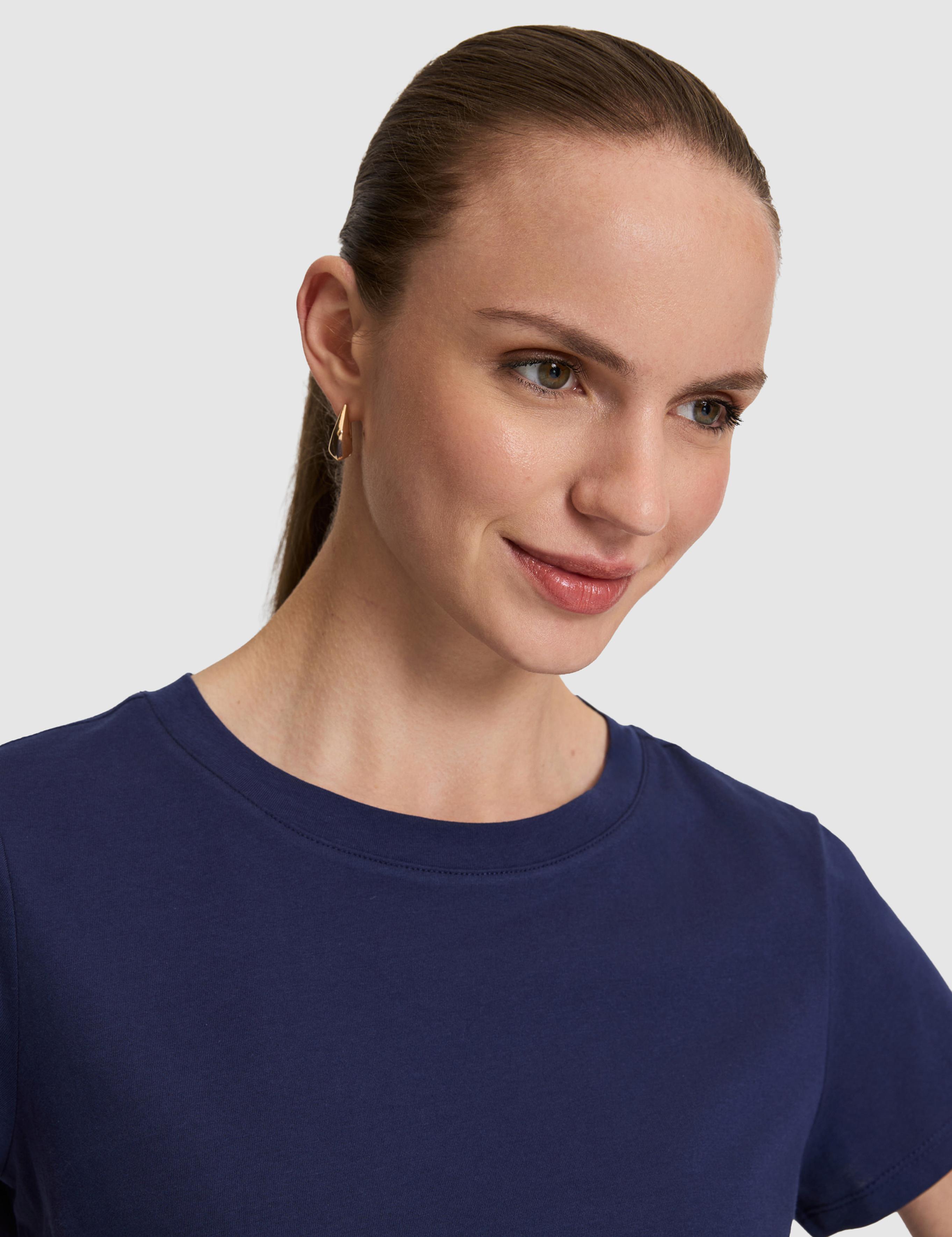Lacivert Regular Fit Basic Tişört