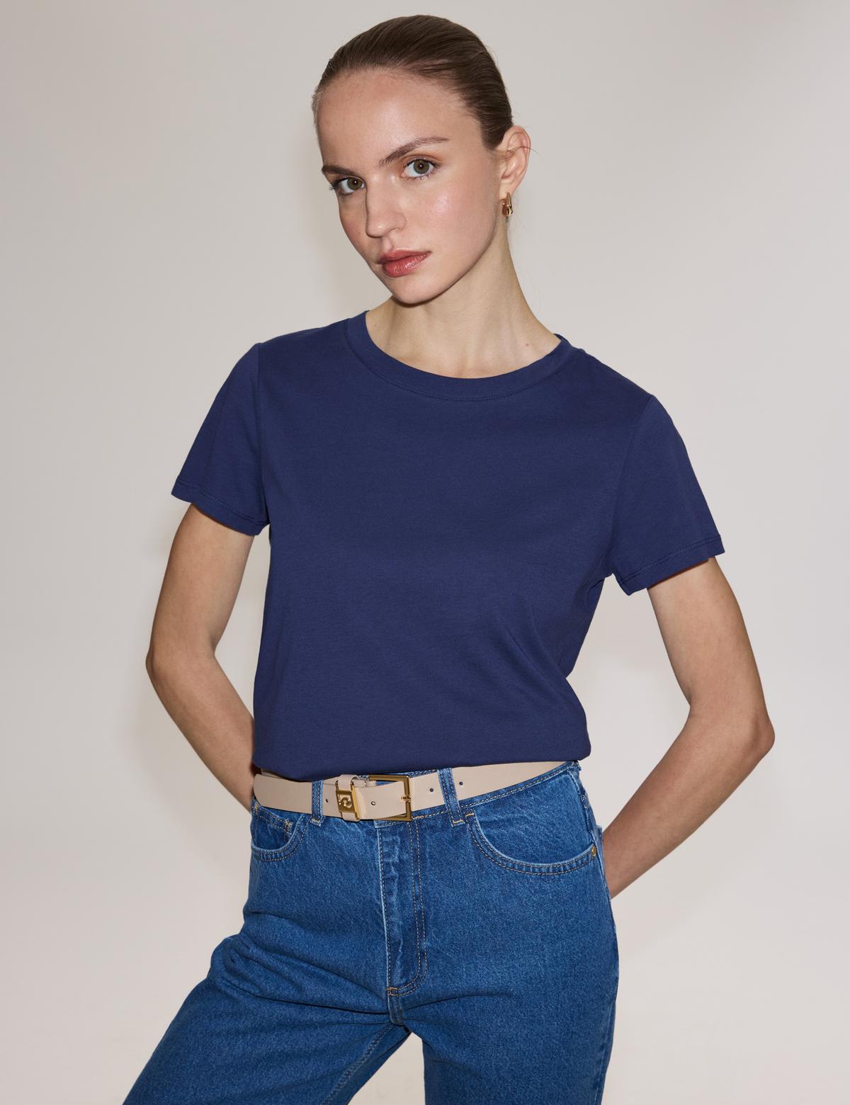 Lacivert Regular Fit Basic Tişört