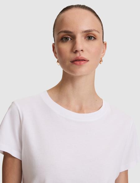 Beyaz Regular Fit Basic Tişört - 50325474007