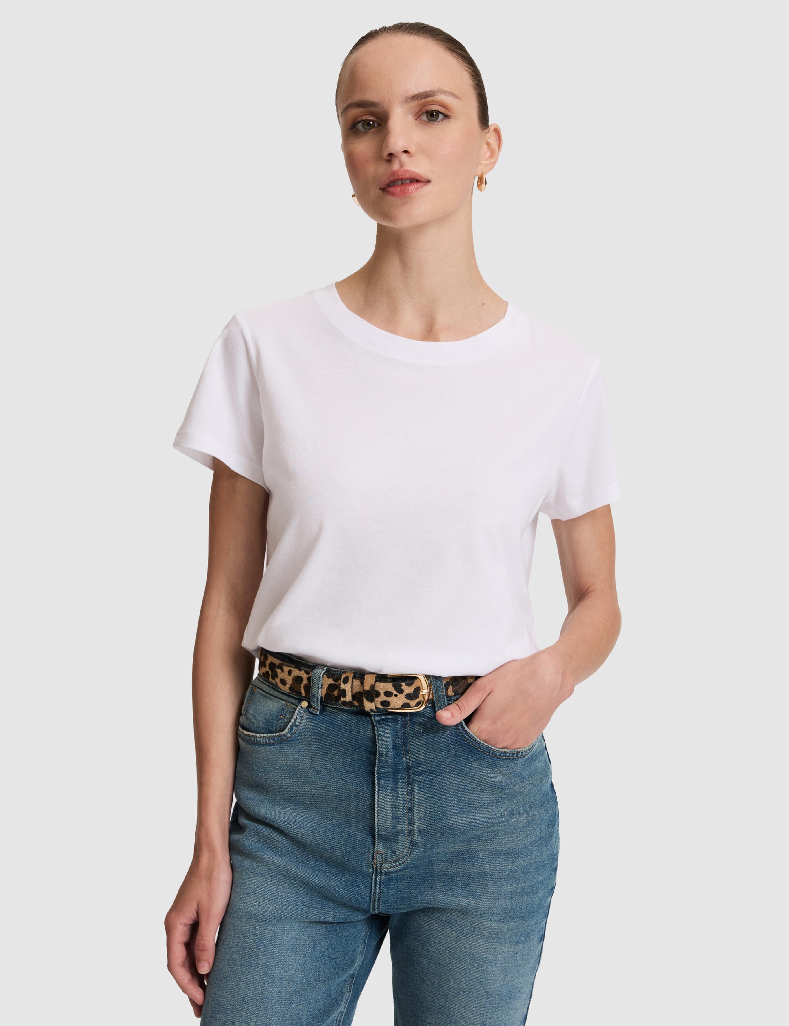 Beyaz Regular Fit Basic Tişört