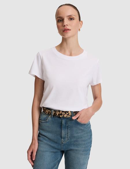 Beyaz Regular Fit Basic Tişört - 50325474007