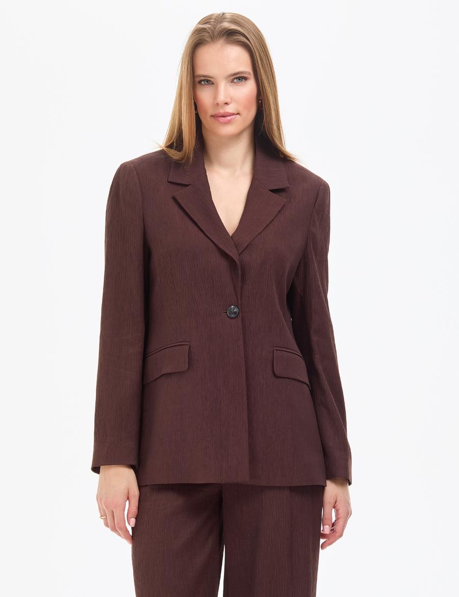 Kahverengi Regular Fit Ceket