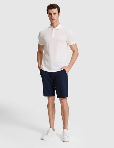 Ekru Slim Fit Düğmeli Polo Yaka Tişört