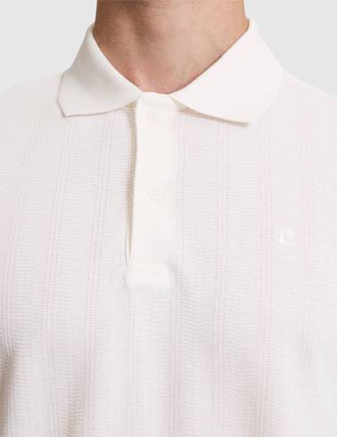 Ekru Slim Fit Düğmeli Polo Yaka Tişört