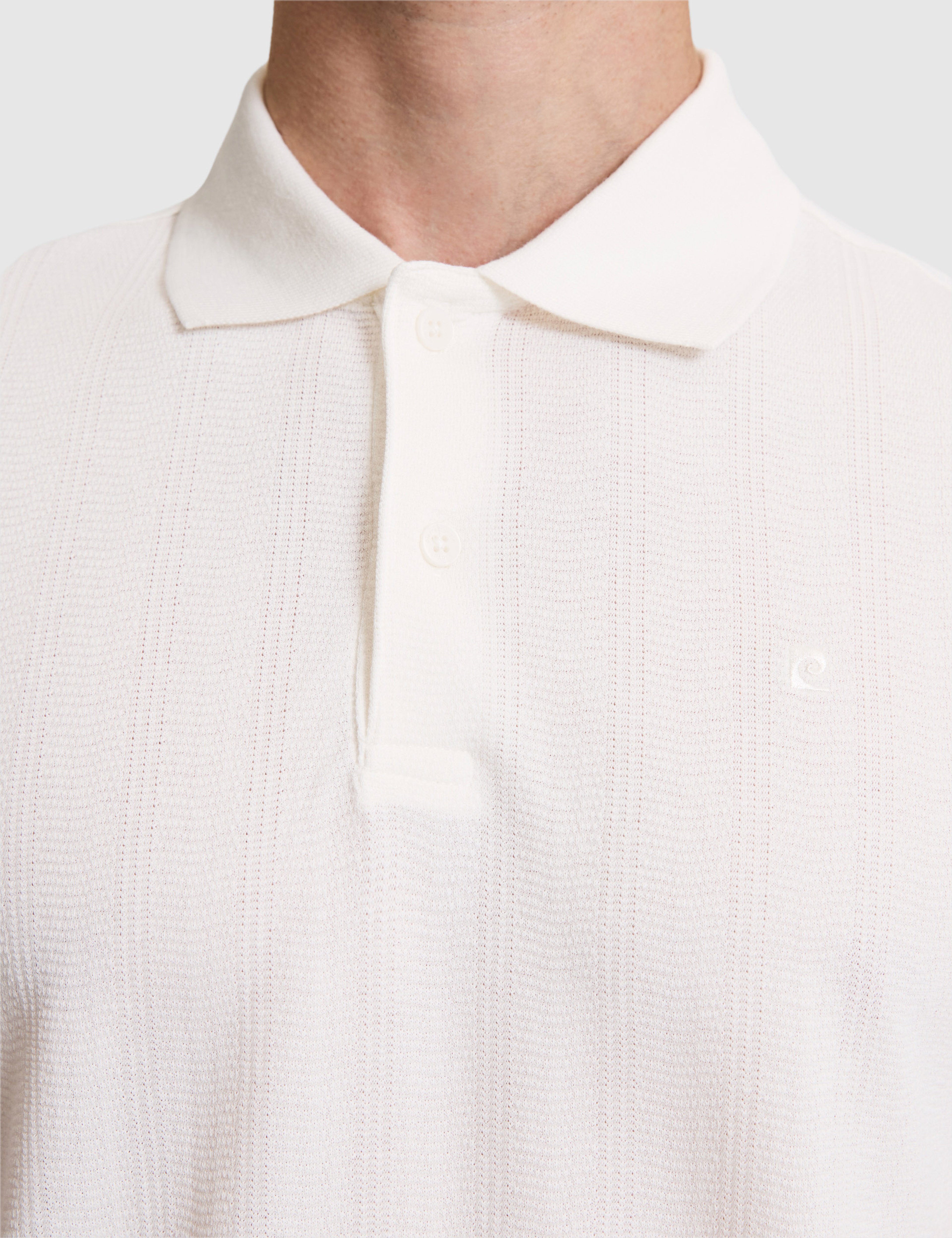 Ekru Slim Fit Düğmeli Polo Yaka Tişört