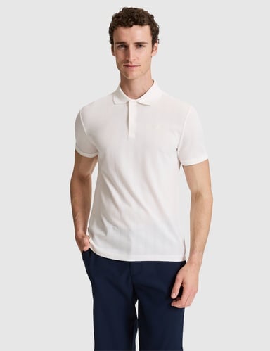 Ekru Slim Fit Düğmeli Polo Yaka Tişört