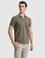 Haki Slim Fit %100 Pamuk Apaş Yaka Tişört