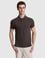 Koyu Kahverengi Slim Fit Düğmeli Polo Yaka Tişört
