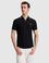 Siyah Slim Fit %100 Pamuk Apaş Yaka Tişört