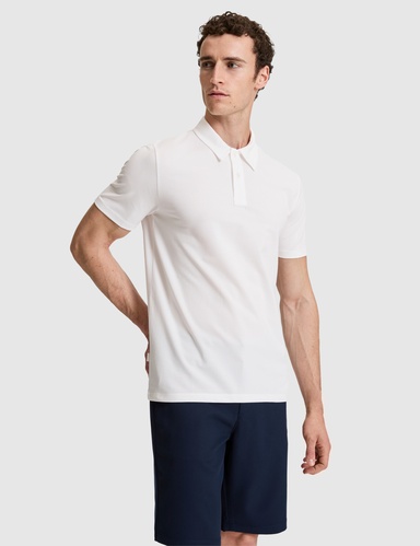 Ekru Regular Fit Düğmeli Polo Yaka Tişört