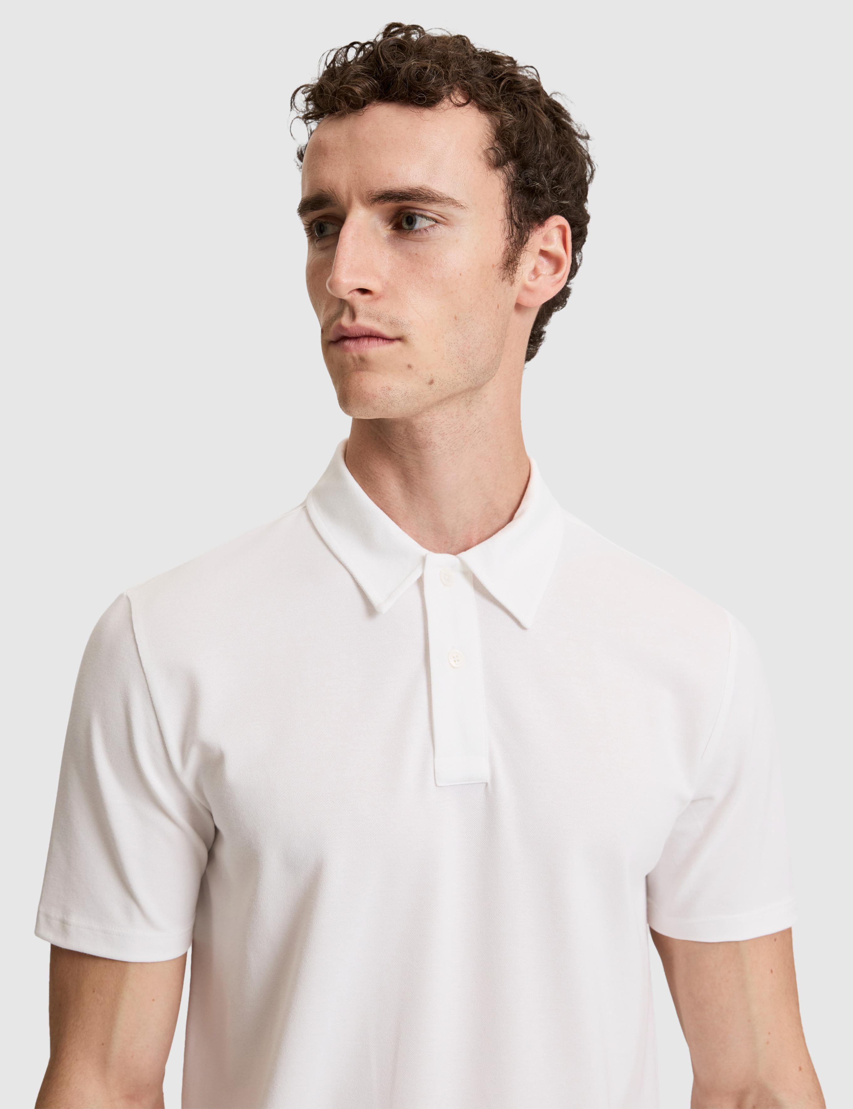 Ekru Regular Fit Düğmeli Polo Yaka Tişört