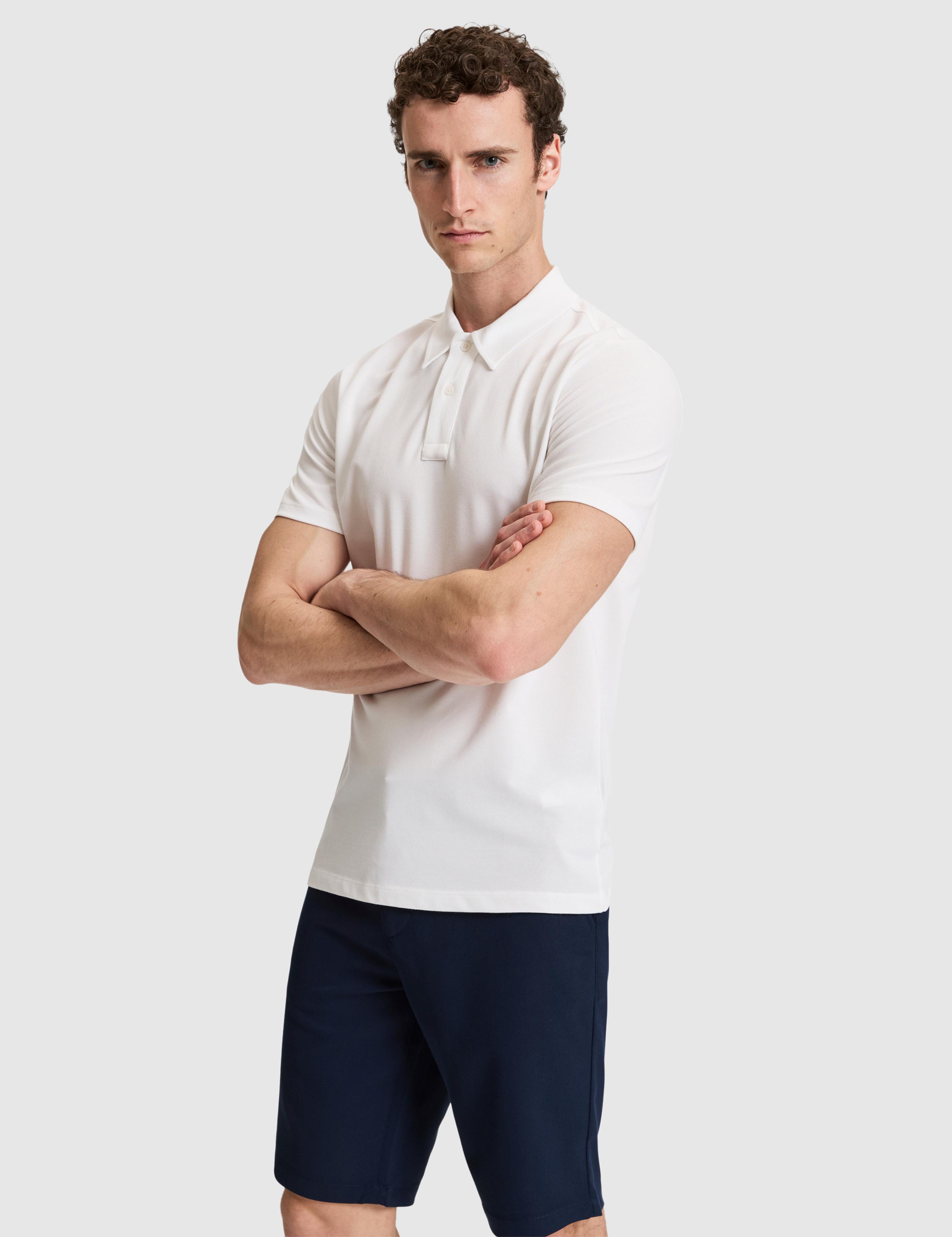 Ekru Regular Fit Düğmeli Polo Yaka Tişört