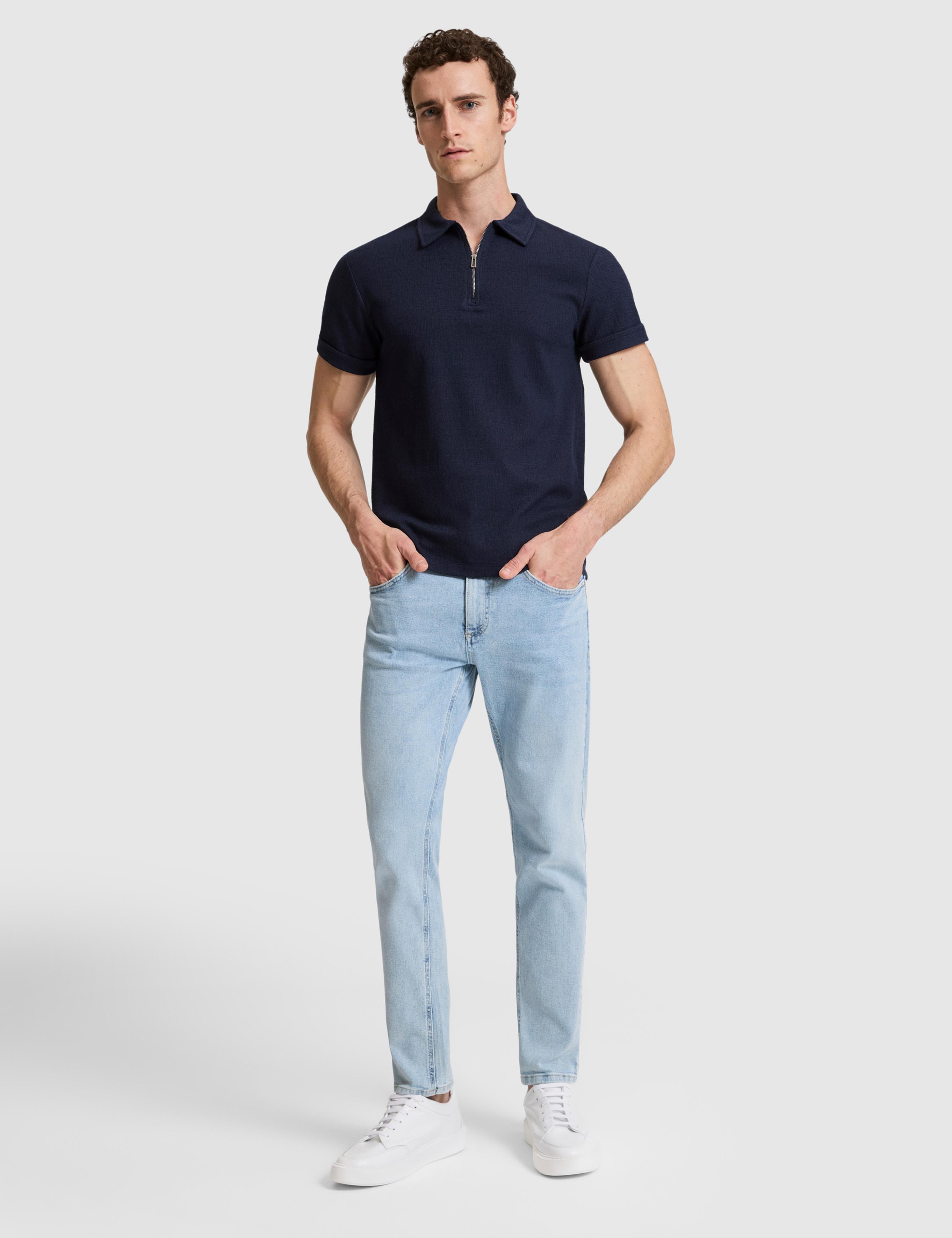 Lacivert Slim Fit Polo Yaka Tişört
