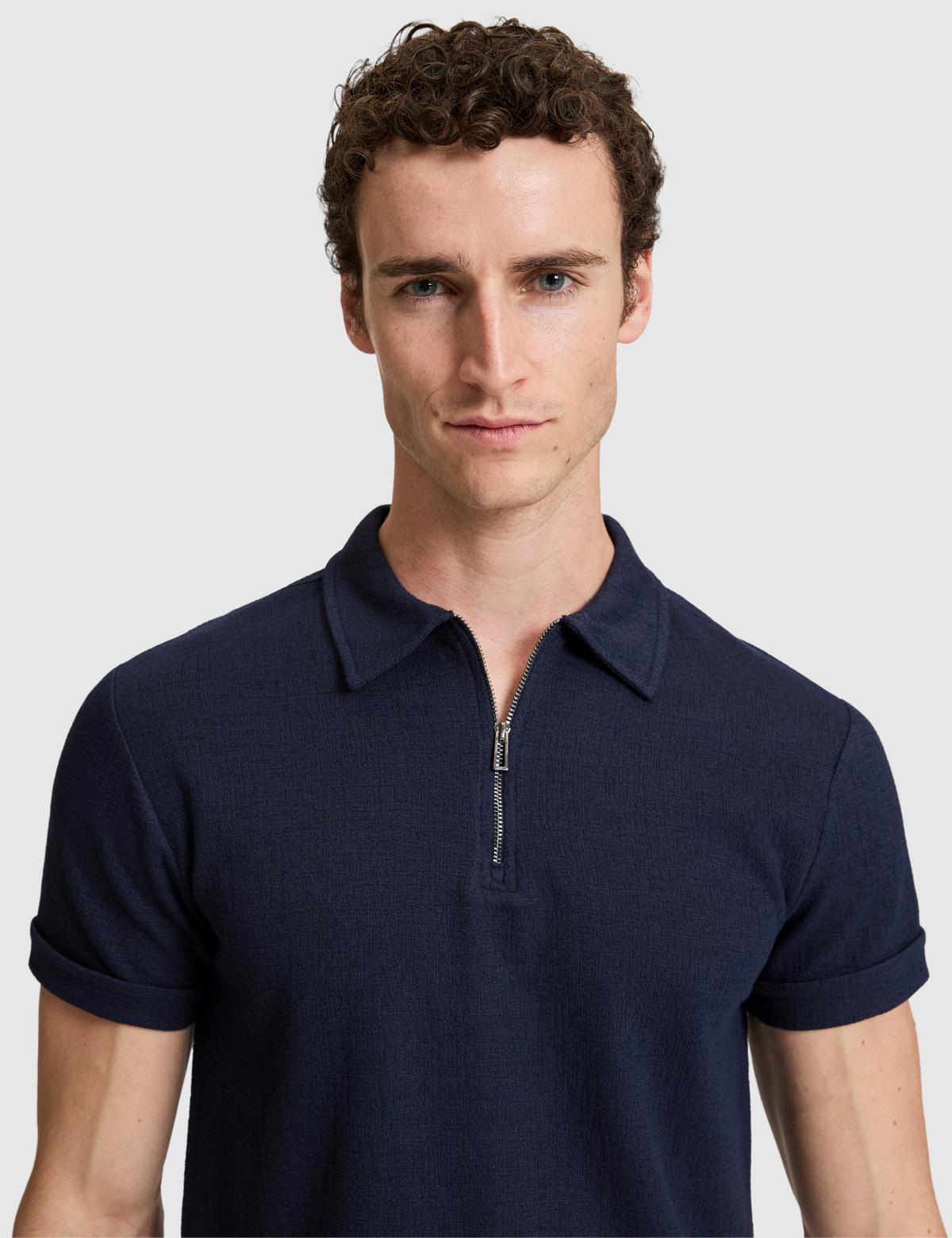 Lacivert Slim Fit Polo Yaka Tişört - 50321152091