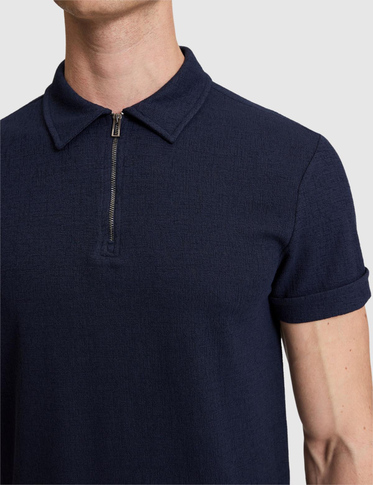 Lacivert Slim Fit Polo Yaka Tişört - 50321152091
