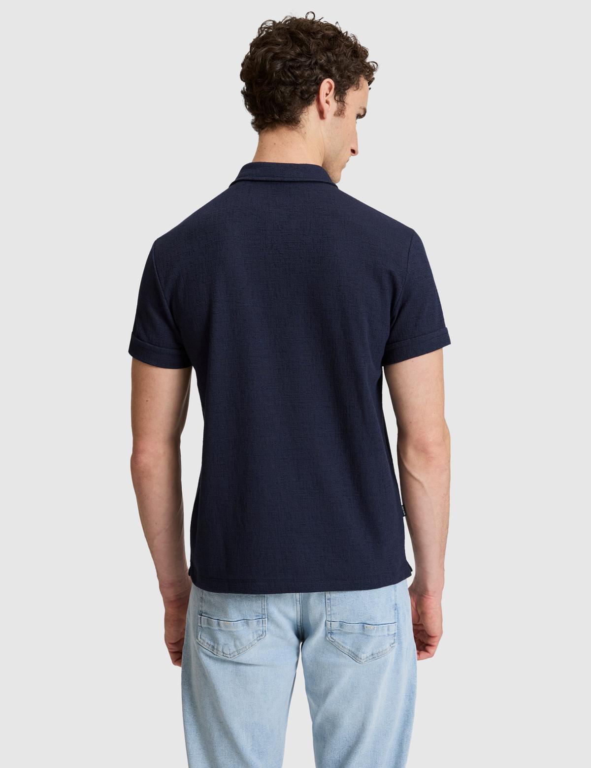 Lacivert Slim Fit Polo Yaka Tişört - 50321152091