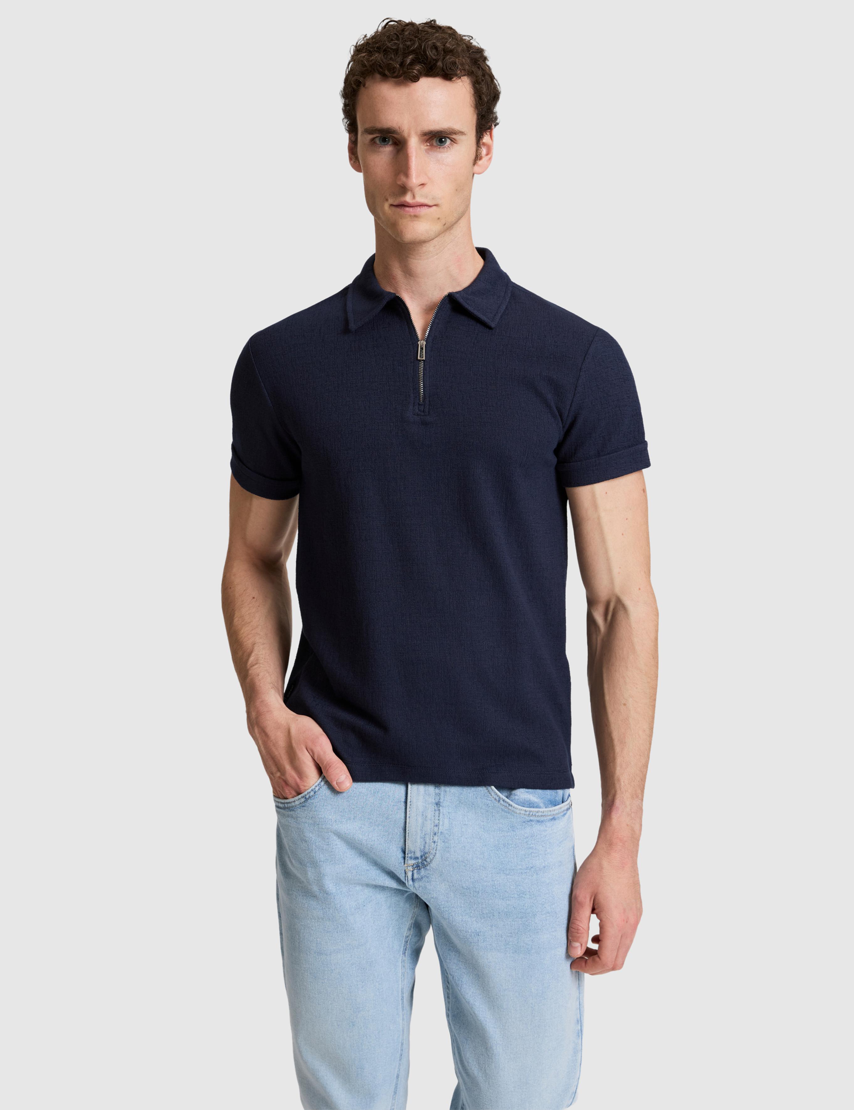 Lacivert Slim Fit Polo Yaka Tişört