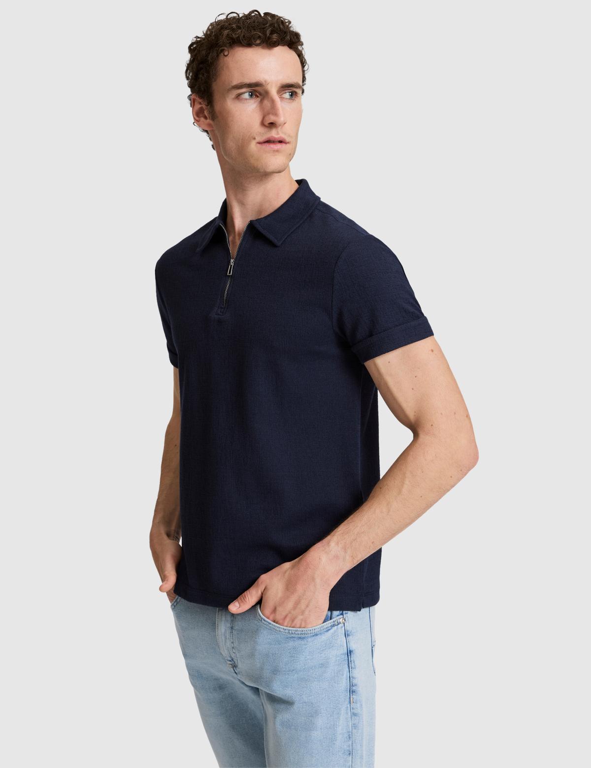 Lacivert Slim Fit Polo Yaka Tişört - 50321152091
