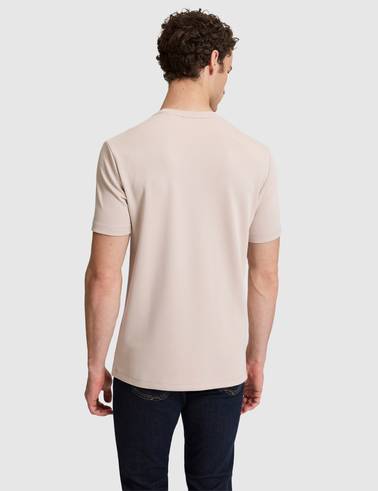 Koyu Bej Regular Fit Bisiklet Yaka Tişört