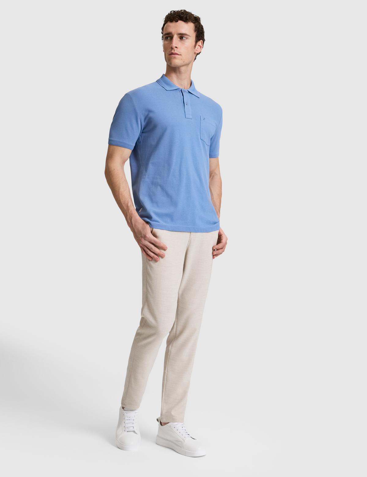 Mavi Regular Fit %100 Pamuk Düğmeli Polo Yaka Basic Tişört - 50321144049