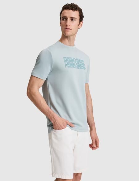 Koyu Mint Regular Fit Bisiklet Yaka Tişört - 50321063021