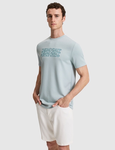 Koyu Mint Regular Fit Bisiklet Yaka Tişört